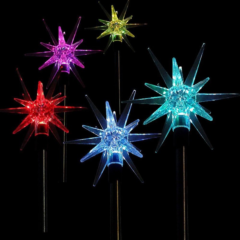 Solaration 1011-2 Sparkling Solar Star Lights Garden Stake (Set of