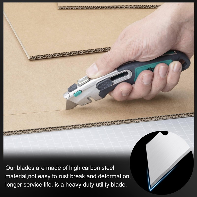 Romeda 100 Pcs Utility Knife Blade, SK5 High Carbon Steel