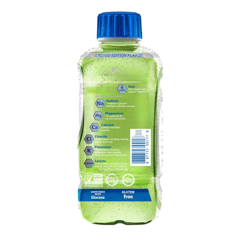 Electrolit, Electrolyte Beverage, Green Apple, 21 Fl Oz bottle (Pack