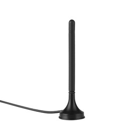 GOTOTOP Antena, Antena HDTV Negra Antena HDTV Interior, Base Magnética Resistente a la Lluvia y Antiinterferencias para Uso Doméstico