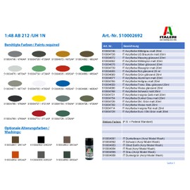 Italeri 510002692 – 1: 48 AB 212/UH 1 N Helicopter