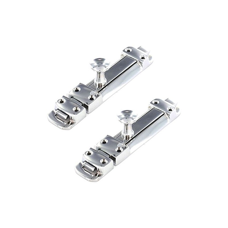 2 x Securit Door Bolt in Polished Chrome 100mm (4")