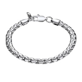 PROSTEEL Stainless Steel Silver Chain Bracelet Chunky Bracelets For Men Women Braclet Hip Hop Jewelry Gifts Braclets