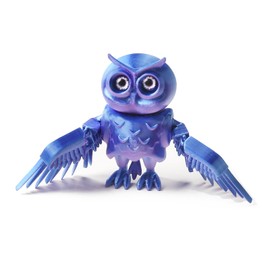 WUALAIER 3D Printed Owl Toy Flexible Jointed Owl Decor & Ornaments Cute 3D Animals Toy PLA Eco-Friendly Movable Poses Safe for Home Decor（Purple）