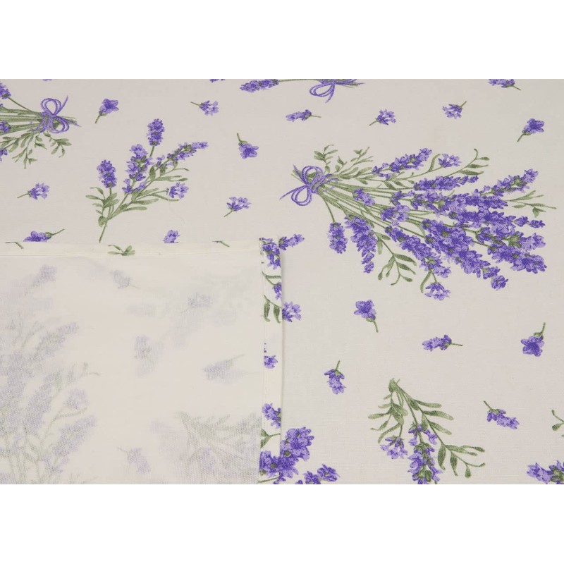 BIANCHERIAWEB Lavender Tablecloth for Kitchen and Living Room 100% Cotton