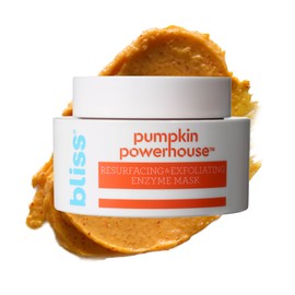 Bliss Pumpkin Powerhouse & Resurfacing Enzyme Mask - 10% AHA Pumpkin Blend with Prebiotics and Hyaluronic Acid for Smooth, Glowing Skin - Vegan, Clean, Cruelty-Free (1.7 Oz)