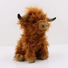 Unknown Source NIB Highland Cow Plush Toy 11'', Cute Highland Cattle Cow Soft Stuffed Animal