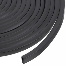 Rubber Edge Trim U Channel Seal Strip, Weather Resistant PVC Rubber Door Guard, 49 Feet Length for 1/8 Inch Edge Thickness Car Doors, Steel Plates, Glass, Tables