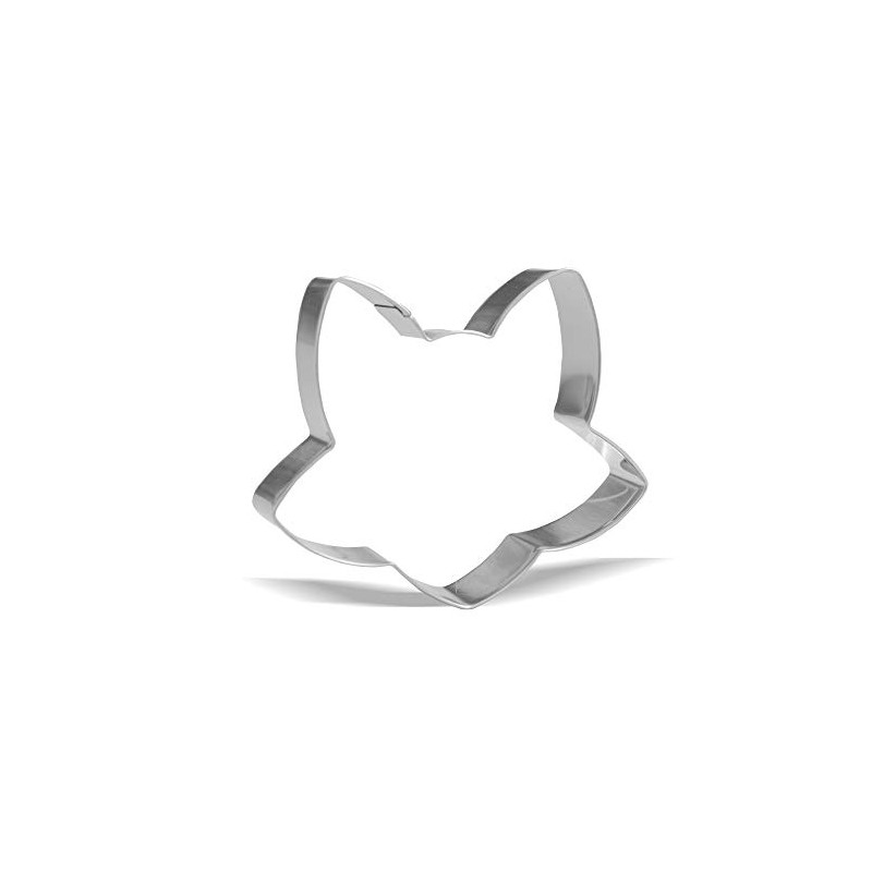 3.7 inch Fox Head Cookie Cutter - Stainless Steel