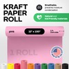 12" x 1200" (100 feet) Pink Kraft Paper Roll -