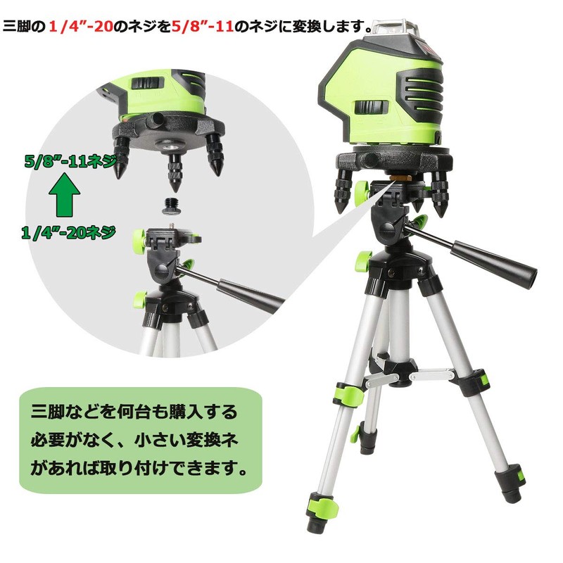 Huepar Female Thread 1/4"-20 Converter, Male Thread, 5/8"-11 Screw Diameter