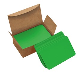 VANRA 300PCS Small Blank Index Cards 3.5x2 inches Note Cards Study Flash Cards, Word Message Gift DIY Cards Kraft Paper Tags (Vibrant Green, 300/Pack)