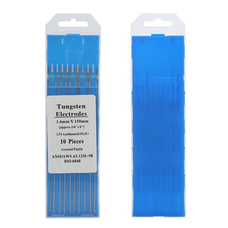 10pcs WL15 Lanthanum Tungsten TIG Electrodes for Steel Metal Alloy