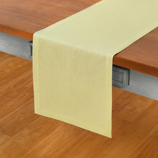 Solino Home Linen Table Runner 72 Inches Long - 100%