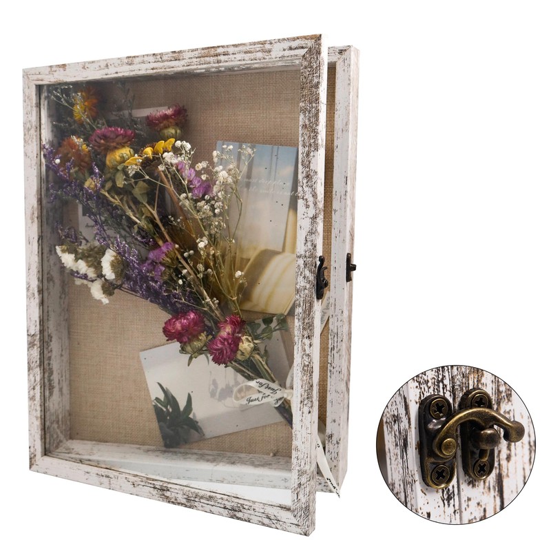 Hodeframe Wedding Shadow Box Frame 11x14, Wood Shadow Box Display