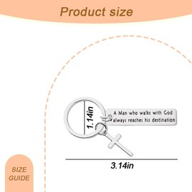 Religous Christian Gifts for Husband Grandson Men Christian Bible Verse Keychain Gift for Boys Mens Fathers Day Christian Gifts for Dad Religious Inspirational Encouragement Gifts for Son Nephew