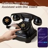 FiayaCom Bluetooth Landline Phone, Retro Rotary Phone with Speakerphone, Music
