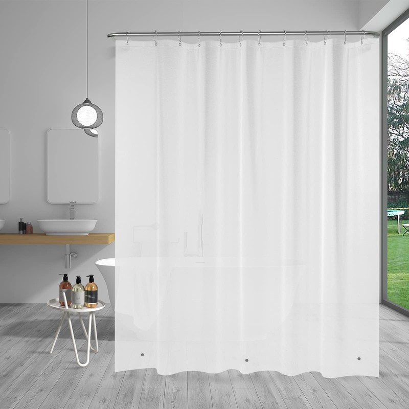 AmazerBath Shower Liner, 72x78 Plastic Frosted Shower Curtain Liner, PEVA