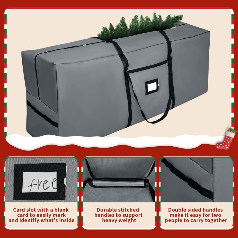 Hafuvool Christmas Tree Storage Bag Heavy Duty 600D Oxford Christmas