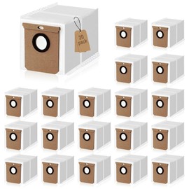 20 Pack L60 Dust Bags Replacement Compatible With Eufy L50 SES, L60 SES Vacuum Cleaner Self-Empty Station,2.5L Eufy L60 Replacement Bags for Haier H9 Plus,Conga 1000,8090 Ultra,9090AI Vacuum Cleaner