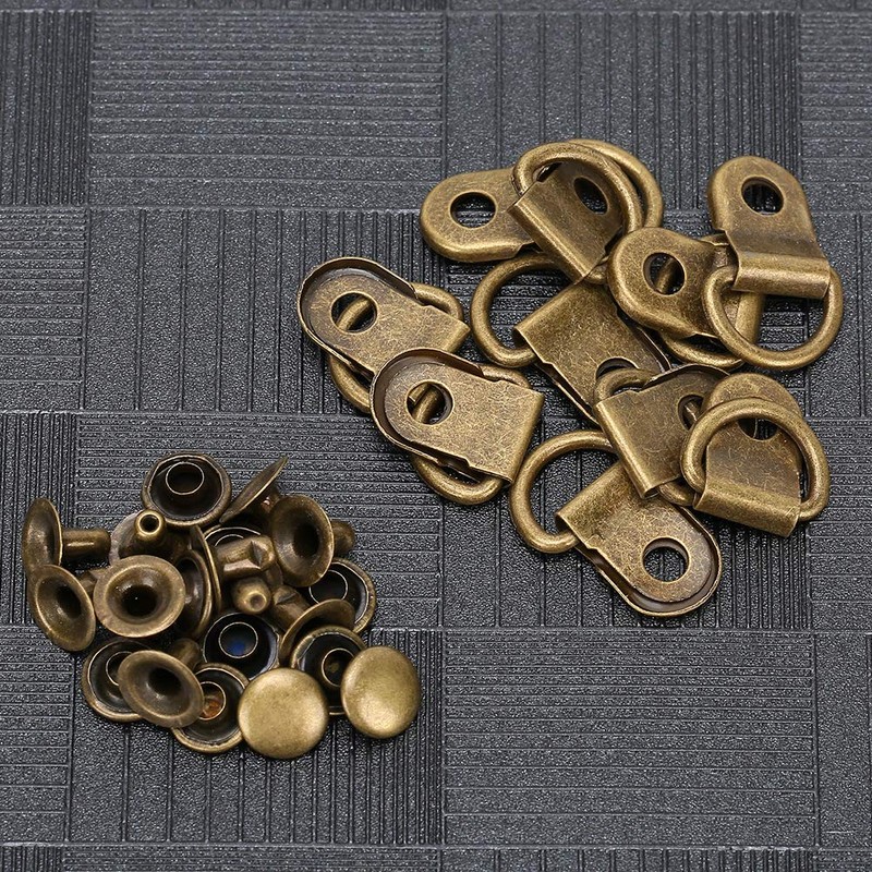 100 Sets Shoelace Hook, Loop Ring with Rivets, Shoe Boot