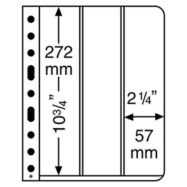 LEUCHTTURM1917 Plastic Pockets Vario, 3-Way Division, Vertical, Clear Film