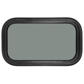 OUTPRIZE Fixed RV Window, 12" W x 18" H Tinted Window Replacement for RV Camper Caravan Motorhome with Trim Ring, Suitable for 7/8" or 1-1/4" and Slightly Thicker Up to 1/16" Walls, DOT Approved
