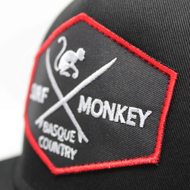 5 Panel Snapback Rapper Cap Black - Surf Monkey® -