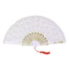 Bristol Novelty BA612 White Lace Fan | 1pc, womens, One