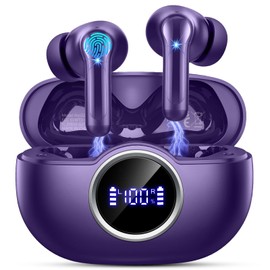 Rinsmola Wireless Earbuds, Bluetooth 5.4 Ear Buds 2025 New Wireless Headphones with 4 ENC Mics/Noise Cancelling in Ear Headphones, Deep Bass Stereo Earphones 36H Playtime, IP7 Waterproof/USB-C Headset