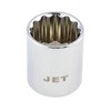 JET 671220-3/8-Inch Drive, 5/8", Regular, 12 Point, SAE Chrome Socket