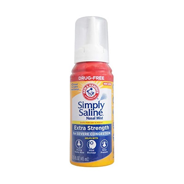 Simply Saline Extra Strength Nasal Mist 1.5 oz (Pack of 2)