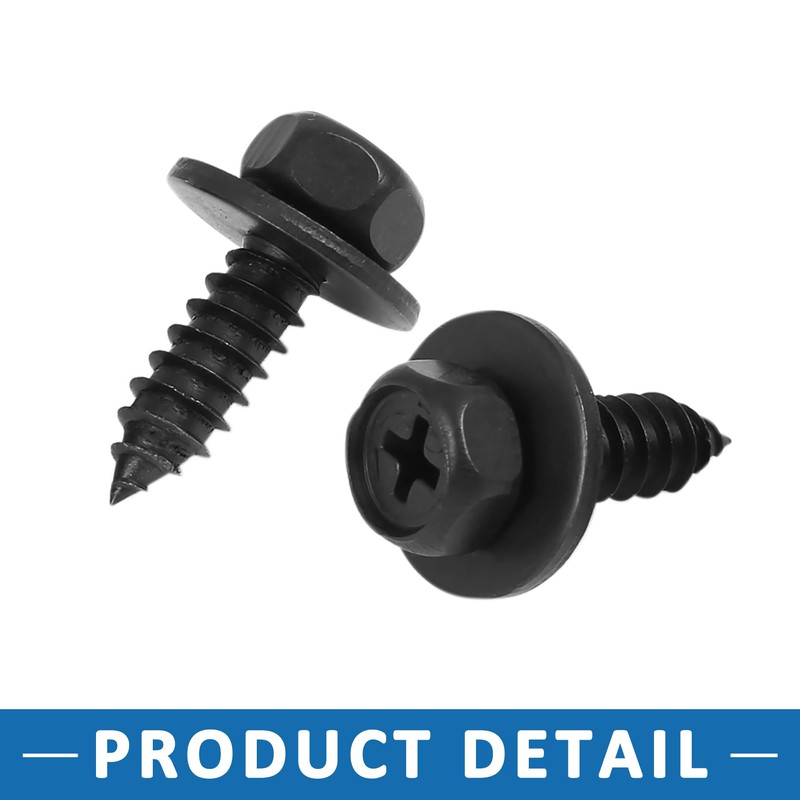A ABSOPRO Hex Head Screw with Washer for Car Metal