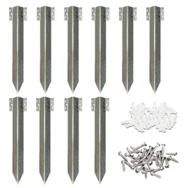 Metal Landscap Edging Anchoring Spikes, 10PCS 15 Inch Heavy Duty Steel Stakes,Fixing Pegs for Driveway Path Railway Edging, Sleeper Stakes, Garden Decor Fixing Brackets