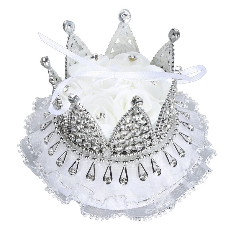 Crown Ring Box Luxurious Romantic Engagement Ring Box Portable Compact