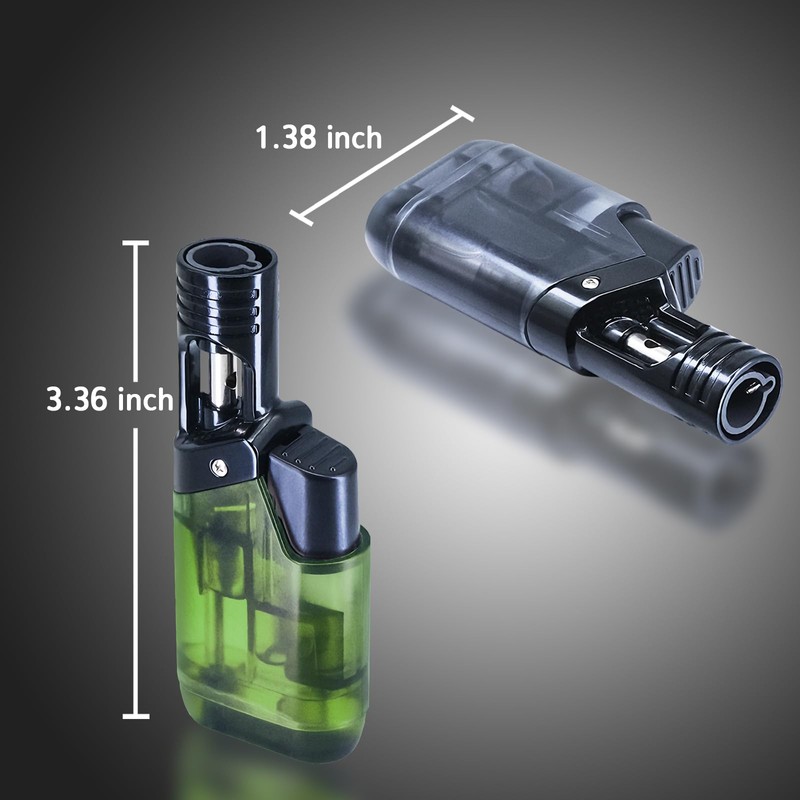 2 Pack Torch Lighter Mini Butane Multipurpose Utility Lighters with
