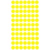 Round Stickers 15mm Neon Yellow Label - Easy to Remove