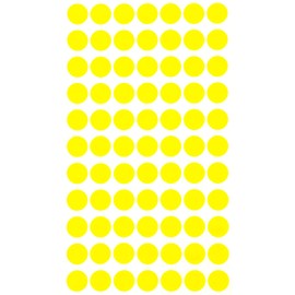 Round Stickers 15mm Neon Yellow Label - Easy to Remove Labels 1.5cm (Approximately 5/8) - 770 Pack