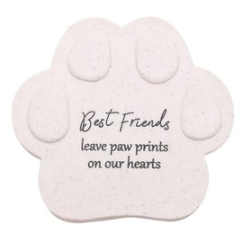 Widdop Thoughts Of You Polyresin Pet Memorial Plaque - Paw Print Best Friends - Cat Dog Pet Remembrance Tribute Ornament Bereavement Large