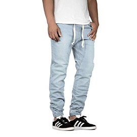 Mersenne Men's Twill Drop Crotch Jogger Pants (US, Alpha, 3X-Large, Regular, Regular, 03 Ice)