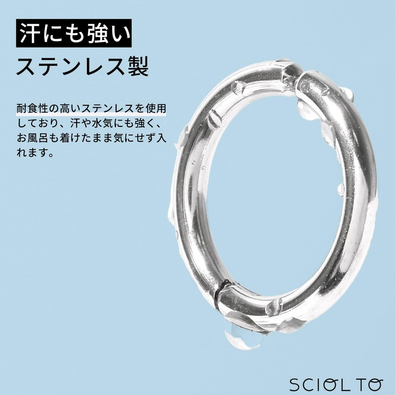 SCIOLTO No Piercing Needed, Fake Earrings, Set of 3 Sizes,