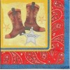 TWO Individual Napkins Cowboys Boots Bandana Cocktail for Decoupage (811)