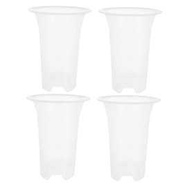 BESPORTBLE 4pcs Transparent Slotted Orchid Pots Breathable and Flower Containers for Outdoor and Indoor Planting for Nursery Garden Use