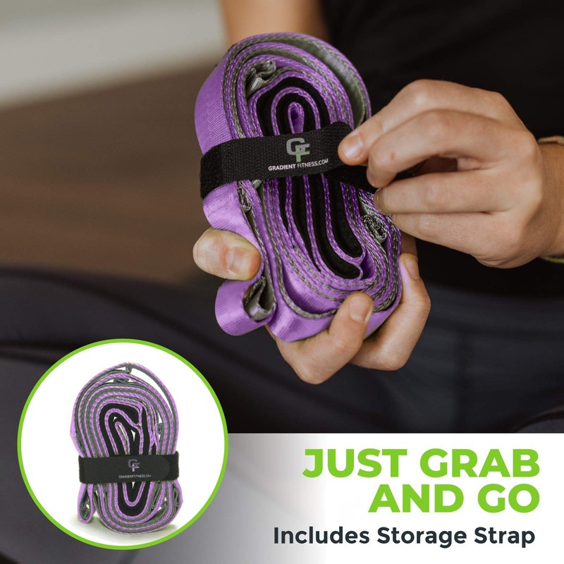 Gradient Fitness Stretching Strap for Physical Therapy, 12 Multi-Loop Stretch