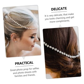 Healeved Women Rhinestone Chain Hair Comb Elegant Bridal Hair Jewelry Accessory for Weddings Parties Special Occasions Durable Design for Brides and Bridesmaids