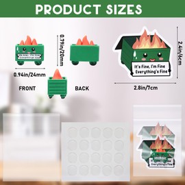 CroBlissful 50 Set Emotional Support Resin Dumpster Ornament Gifts Bulk Employee Appreciation Gifts for Coworker Thank You Staff Resin Fire Gifts with Inspirational Cards Office Team Gifts, Cute