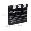 Relaxdays Filmklappe Holz, Regieklappe, Synchronklappe, Clapperboard, beschriftbar, Deko, H x