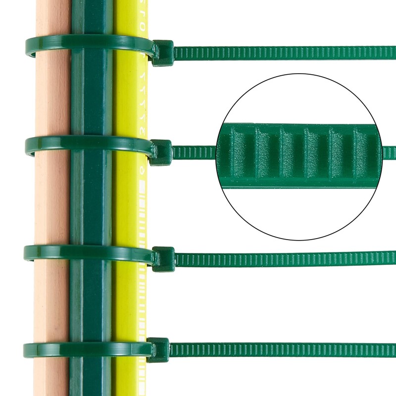 ZZRANYE 6 inch 3mm Dark Green Nylon Garden Cable Zip