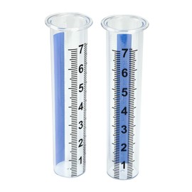 BinaryABC 2PCS Plastic Rain Gauge Replacement Tube,8.3 Inch Transparent Outdoor Rain Meter Tubes for Lawn Garden Yard Home