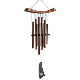 Woodstock Chimes Eastern Energy Healing Wind Chime for Outside 34" Medium Bronze, Harmonic Light Sound, Outdoor Decor for Patio, Porch, Garden HCBR